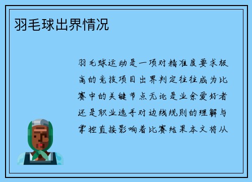 羽毛球出界情况